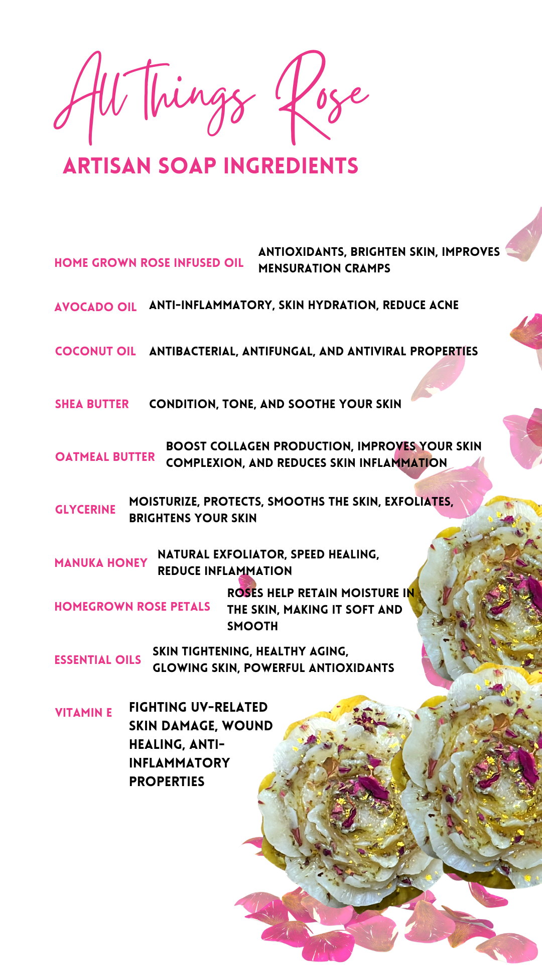 All about Rose Artisan Soap